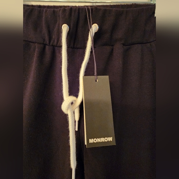 MONROW Sporty Sweatpants w/ Tie-Dye Side Panels in Blk size XS - Picture 6 of 11